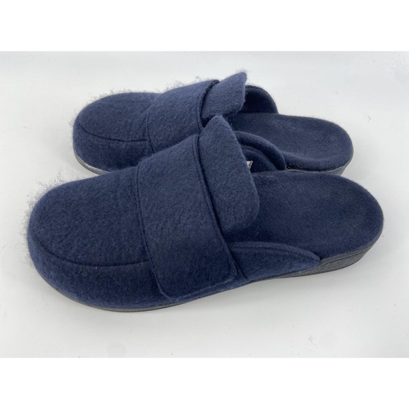 Vionic Slipper Shoes Womens 7 Blue Gemma II Mule Slide Flannel J0892F6401 - Picture 2 of 8